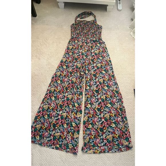 NWOT Urban Outfitters Floral Rayon Jumpsuit - Picture 1 of 7